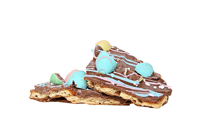 Milk Chocolate Toffee Biscuit with Mini Eggs