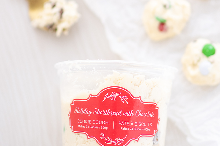Holiday Shortbread Cookie Dough