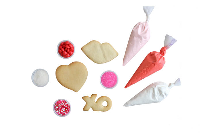 Hugs & Kisses Sugar Cookie Decorating Kit